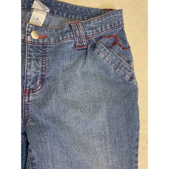 JW Div of Junction West Jeans Women Size 10 Bootcut Embroidery Red Trim Trousers - Picture 4 of 15